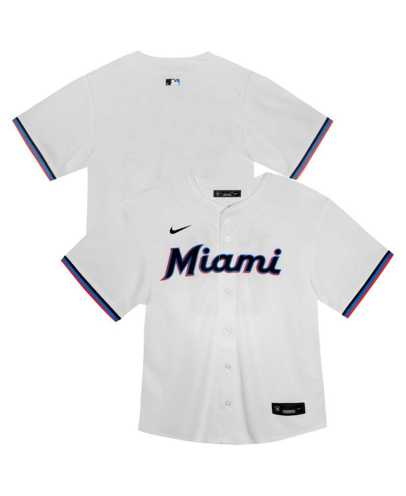 Big Boys and Girls White Miami Marlins Home Game Jersey