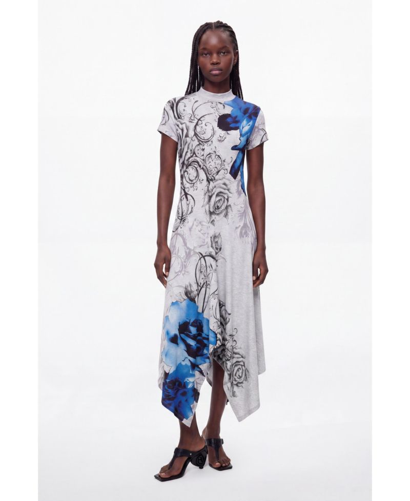 Women's printed halter midi dress