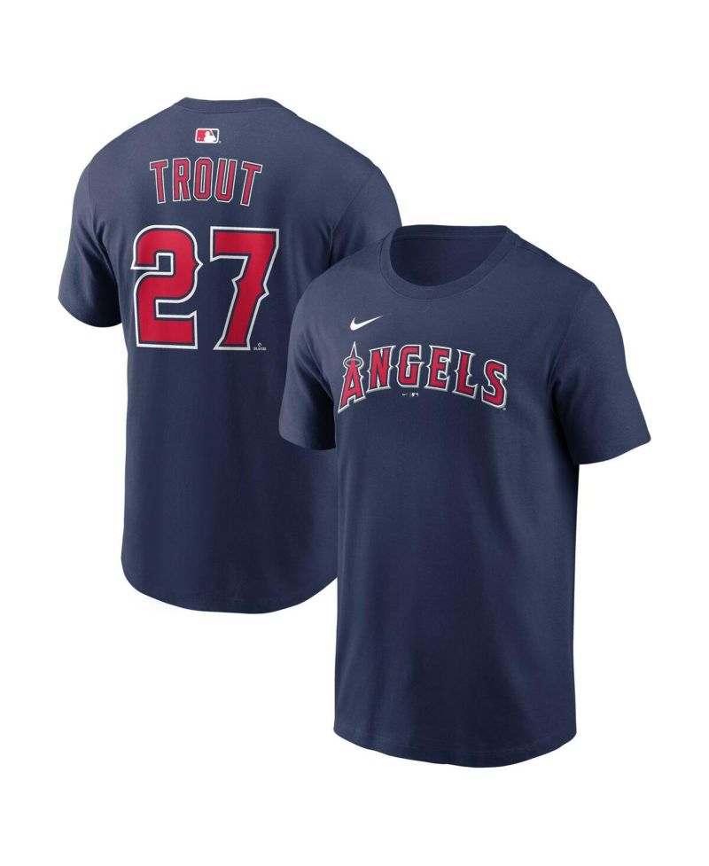 Men's Mike Trout Navy Los Angeles Angels Name & Number T-Shirt