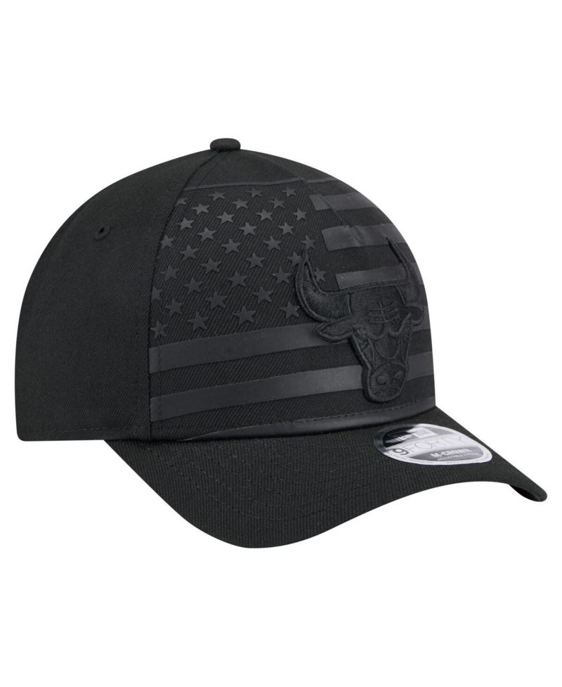 Men's Black Chicago Bulls Game Day Flag A-Frame 9FORTY Adjustable Hat
