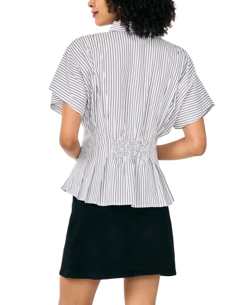 Women's Pleat Waist Dolman-Sleeve Blouse