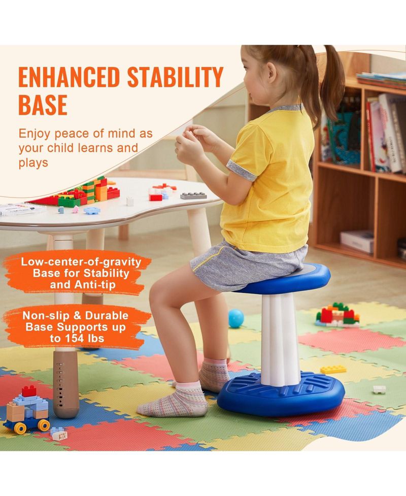Kids Wobble Chair with Cushion Active Flexible Seating Stool for Ages 3 to 7
