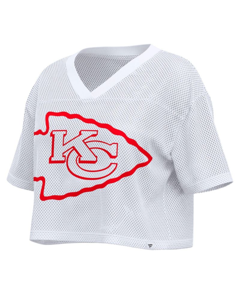 Women's Kansas City Chiefs Oversized Mesh Cropped Jersey