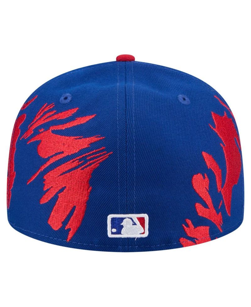 Men's Royal/Red Chicago Cubs Retro Pattern 59FIFTY Fitted Hat