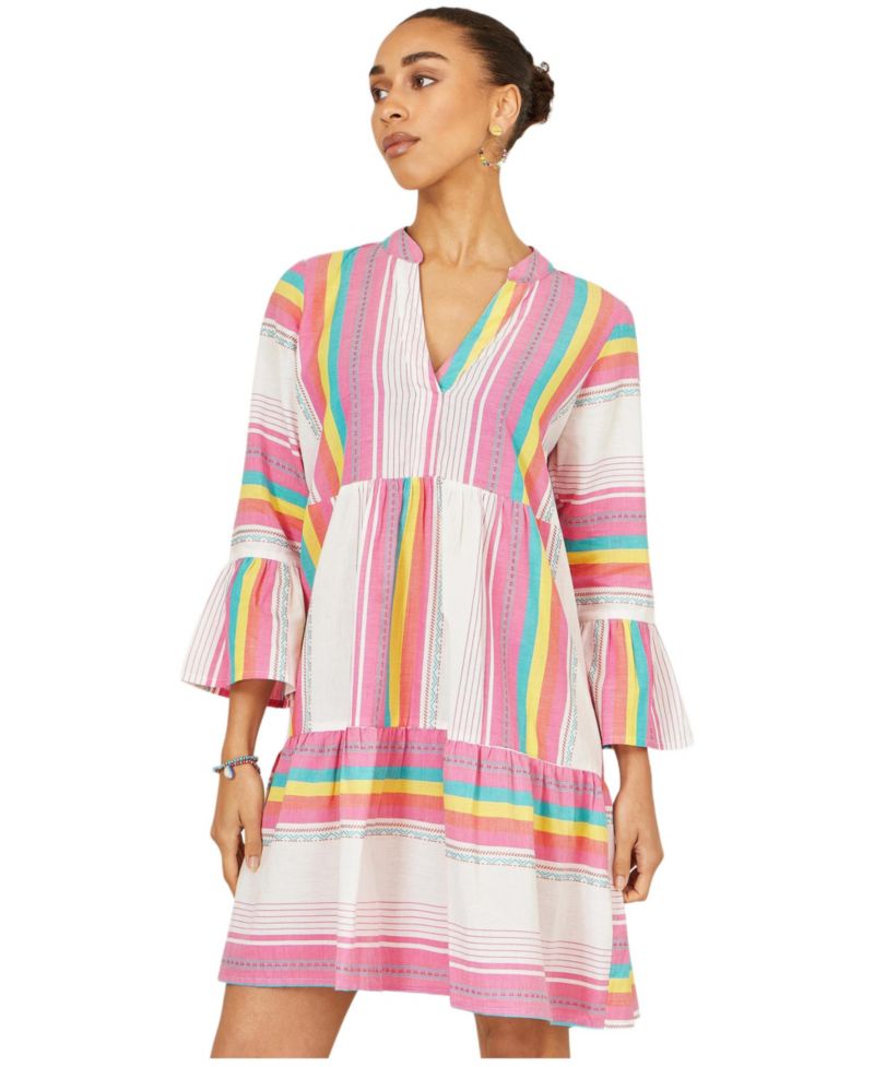 Women's Cotton Stripe Tunic Dress