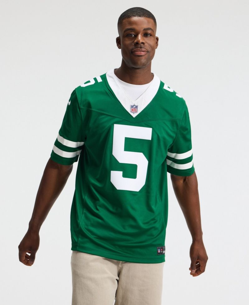 Men's Garrett Wilson Green New York Jets Vapor F.U.S.E. Stitched Limited Jersey