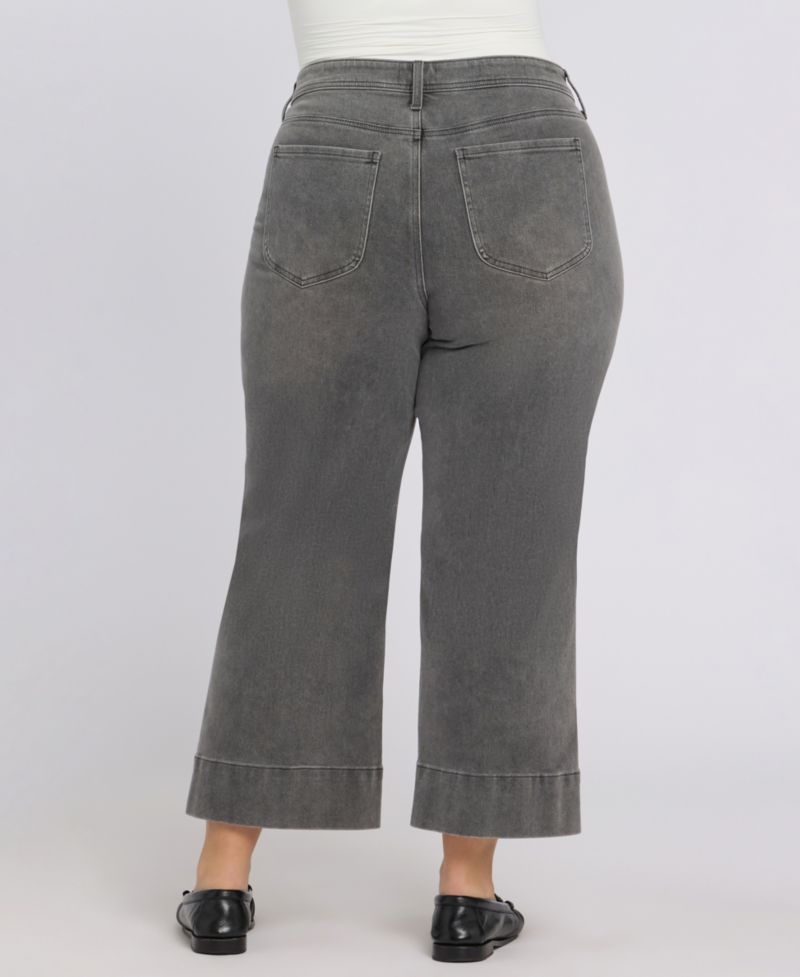 Plus Size Teresa Wide-Leg Ankle Jeans with Lift Tuck Technology