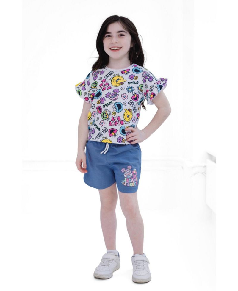 Baby Girls' T-Shirt and Chambray Shorts Set