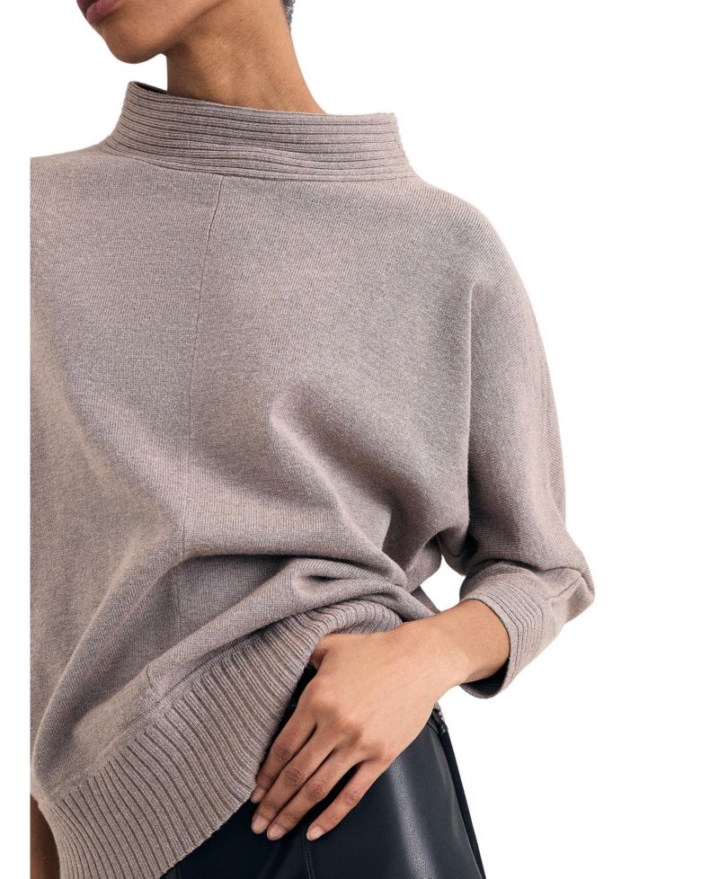 Women's Salima Funnel-Neck 3/4-Sleeve Sweater
