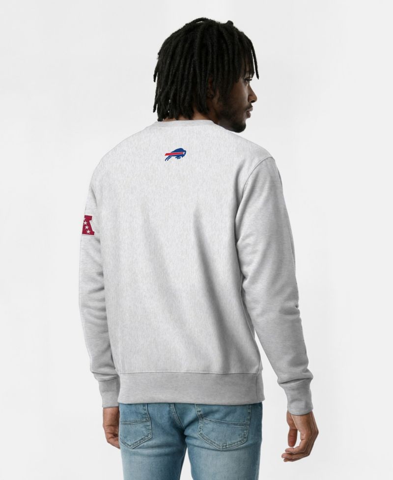 Men's Silver Buffalo Bills Disney X Champion Reverse Weave Fleece Crewneck Sweatshirt