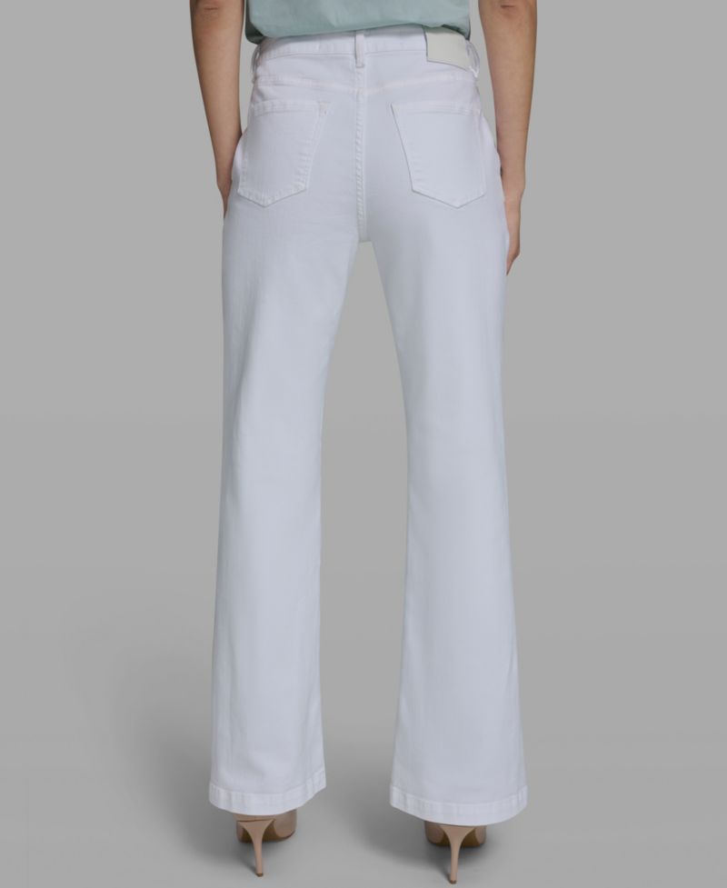 Women's Mid-Rise Studded-Pocket Flare Jeans