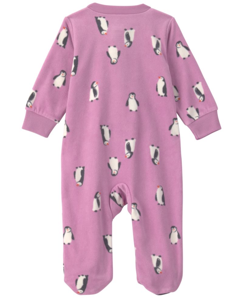 Baby Girls' Penguin Fleece 2-Way Zip Sleep & Play