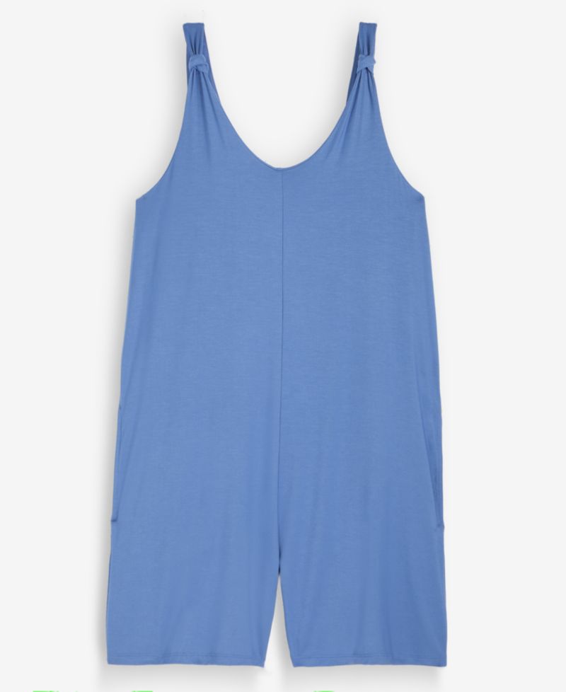 Women's Knotted Knit Tank Romper