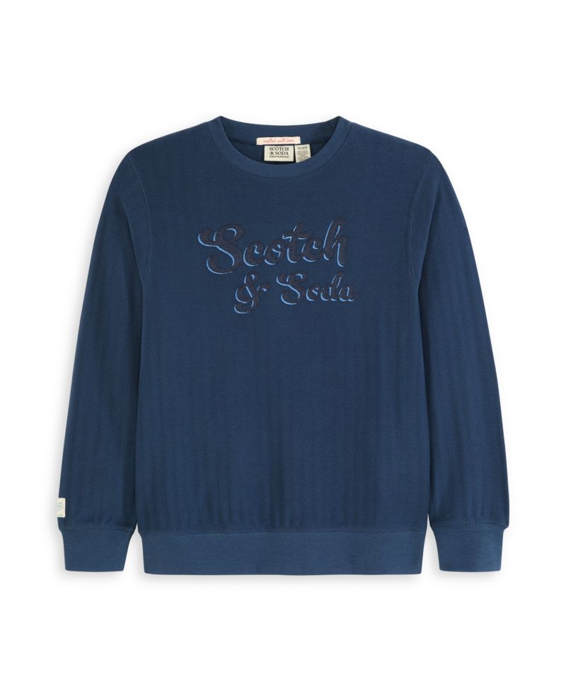 Big Boys Embroidered Crewneck Sweatshirt