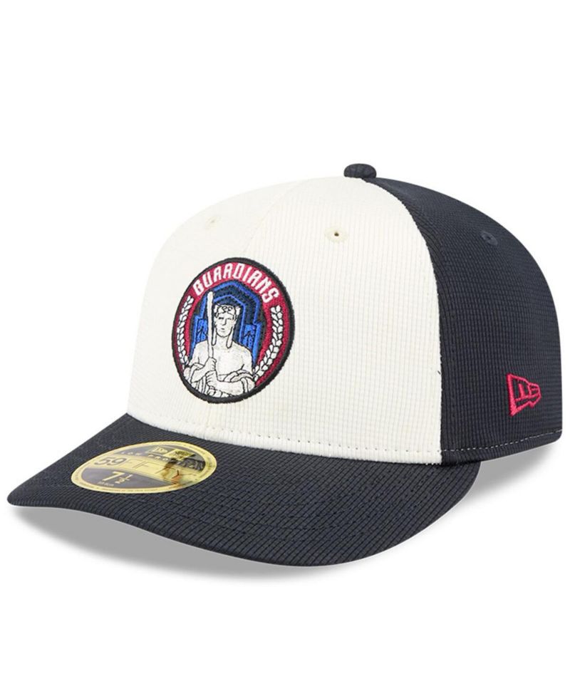 Men's Navy/White Cleveland Guardians City Connect Batting Practice Low Profile 59FIFTY Fitted Hat