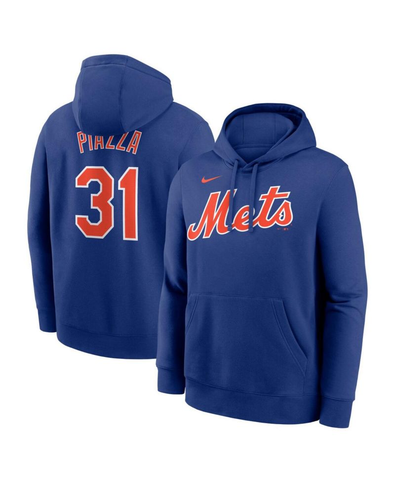 Men's Mike Piazza Royal New York Mets Retired Player Name & Number Club Pullover Hoodie