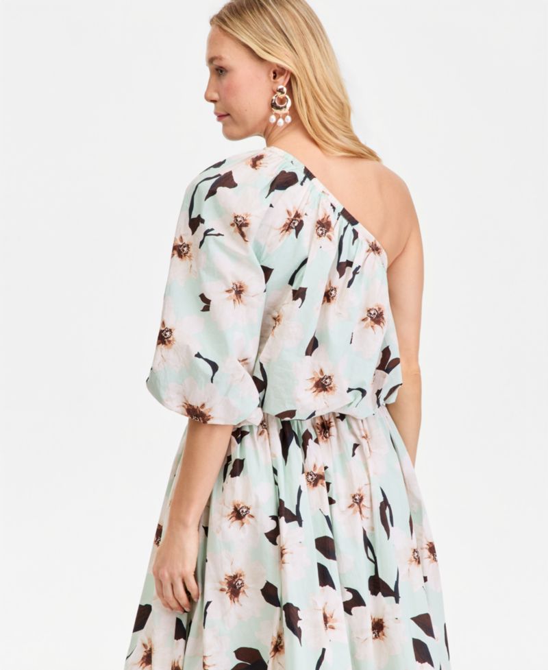 Women's One-Shoulder Bubble-Hem Top