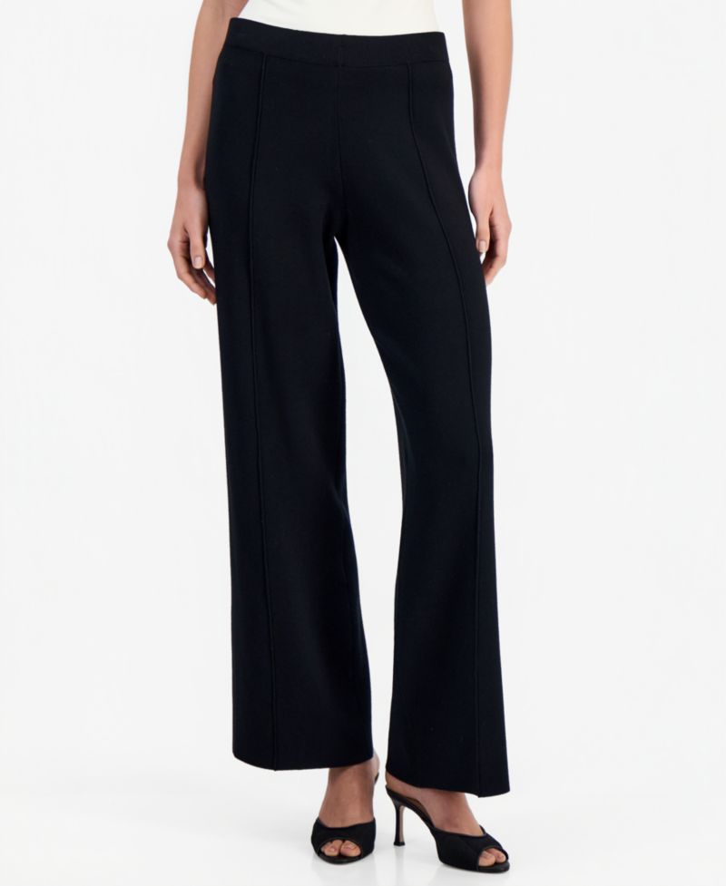 Women's Sweater Knit Wide-Leg Pull-On Pants