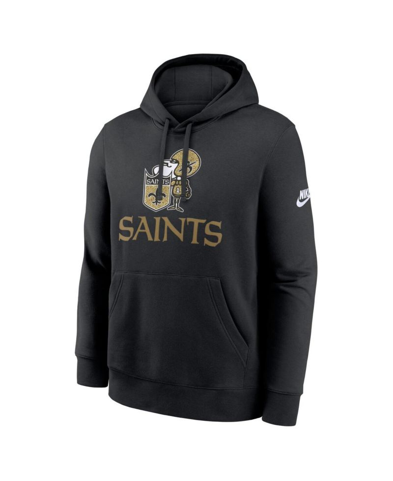 Men's Black New Orleans Saints Best Season Rewind Club Pullover Hoodie