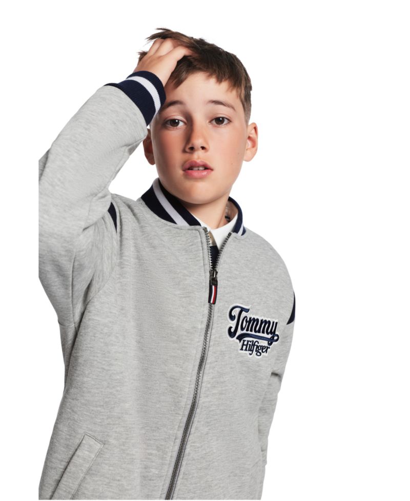 Boys' 8-20 Zip-Up Logo Bomber Jacket