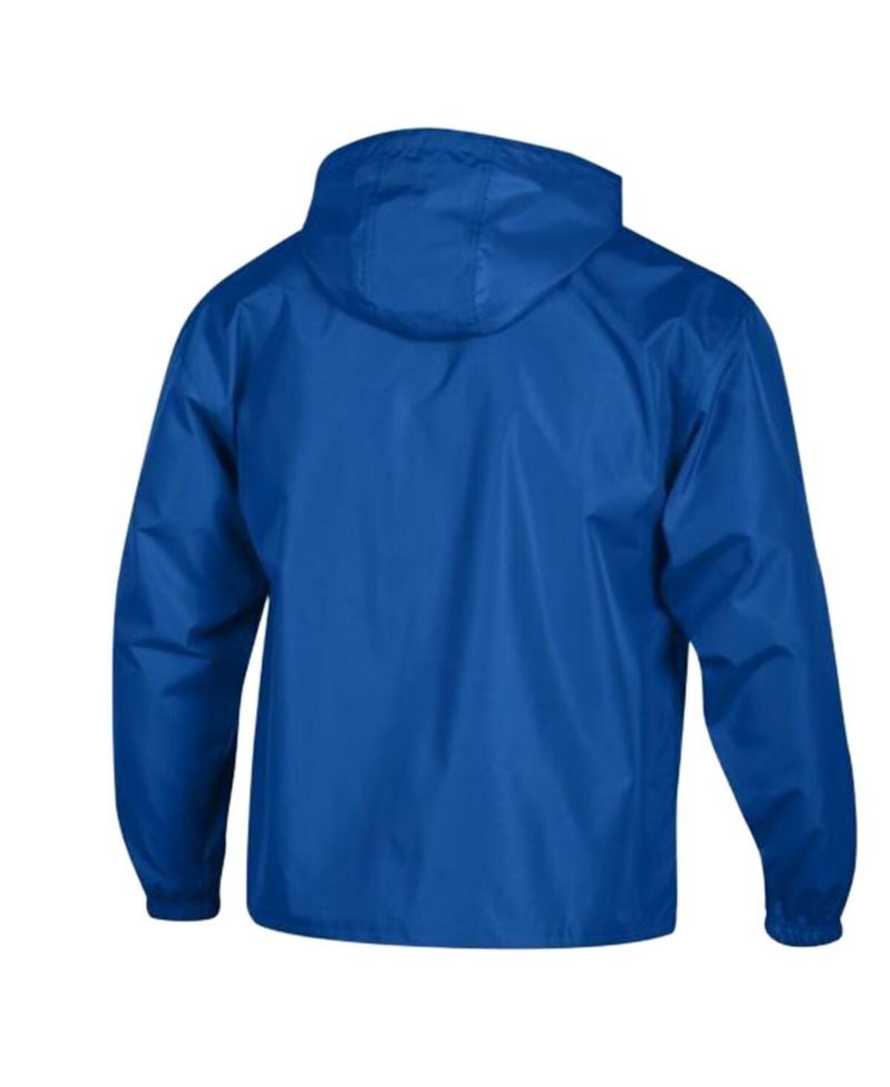 Men's Royal Buffalo Bills Packable Hooded Windbreaker Half-Zip Jacket