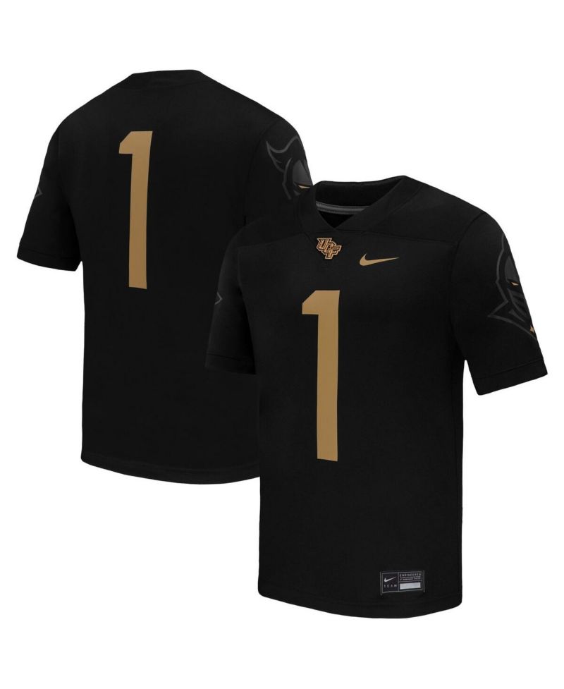 Men's 1 Black UCF Knights Alternate Game Football Jersey