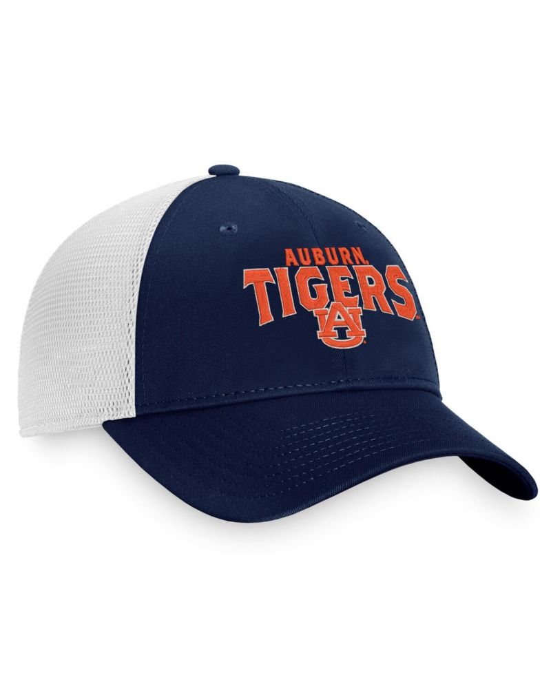 Men's Navy Auburn Tigers Breakout Trucker Snapback Hat