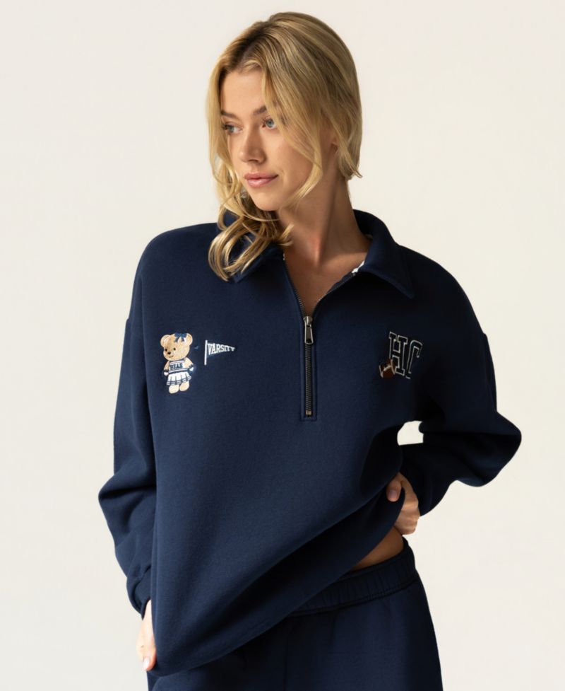 Women's Quarter-Zip Varsity Sweatshirt