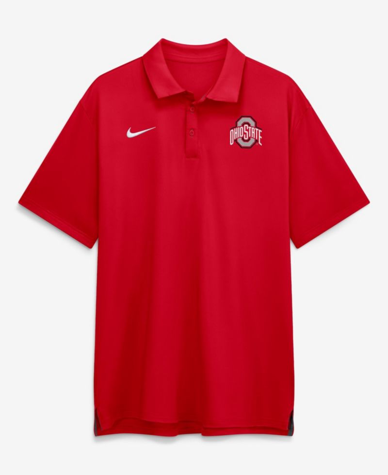 Men's Scarlet Ohio State Buckeyes 2026 Sideline Tour Dri-FIT Polo Shirt
