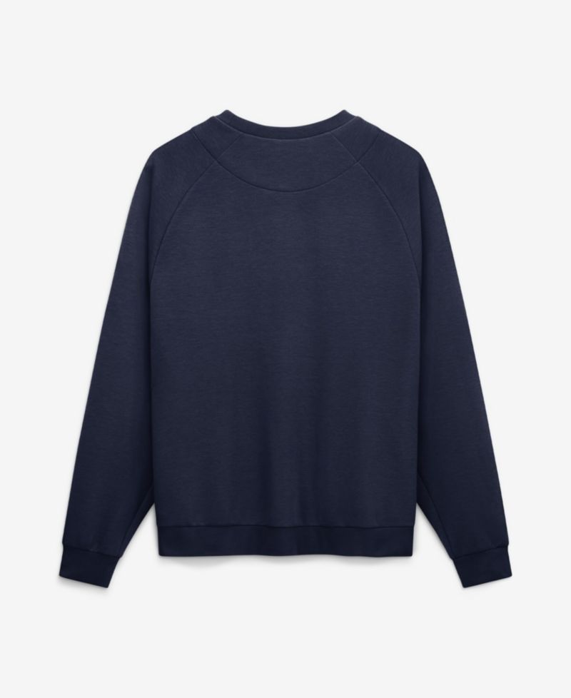 Men's Navy Michigan Wolverines Premium Performance Raglan Dri-FIT Sweatshirt