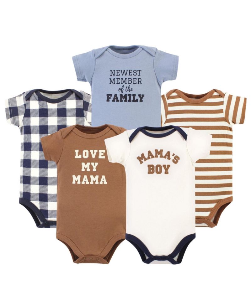Коричневый Тёмно-синий Mamas Boy 5 Pack