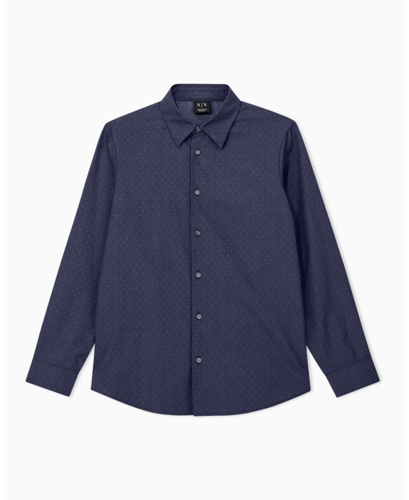 Men's Cotton Jacquard Woven Shirt