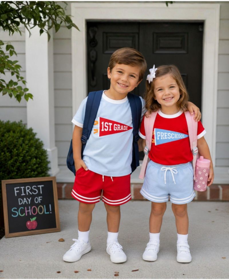 Baby Unisex ( 6M to 18 M ) Striped Varsity Shorts