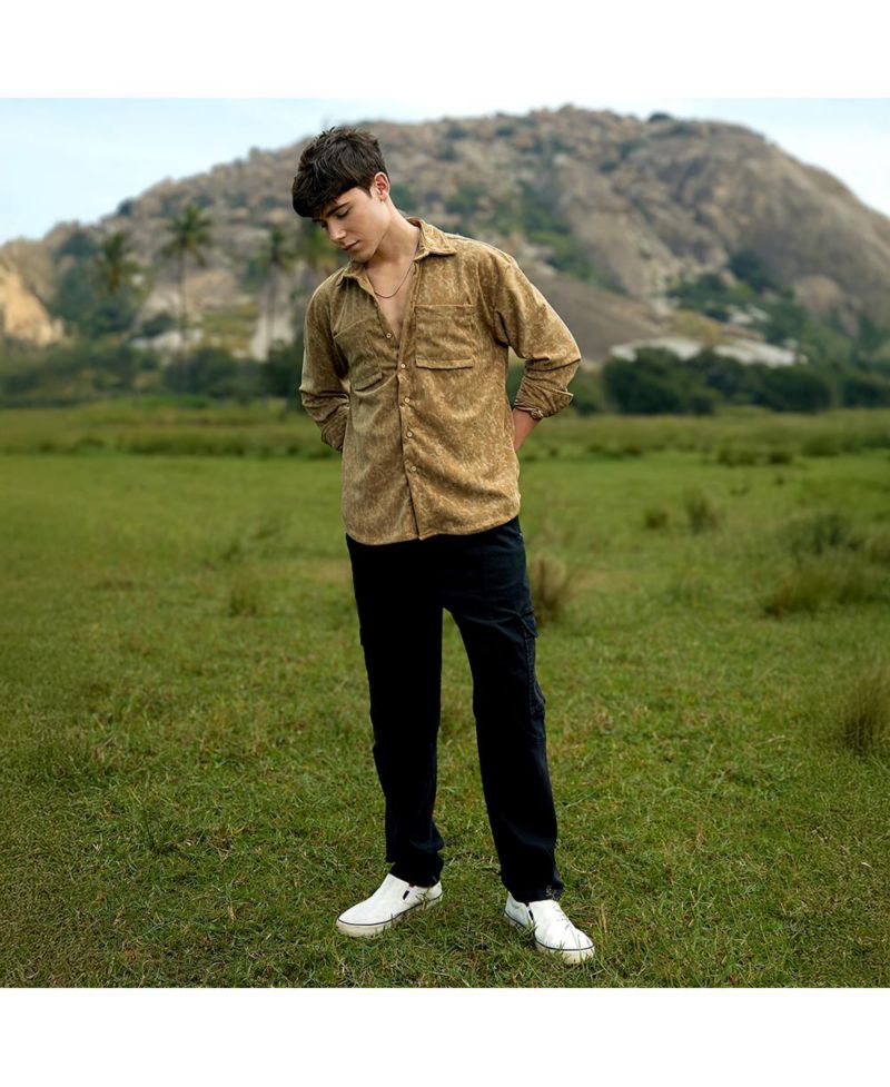 Men's Faded Corduroy Oversized Shirt