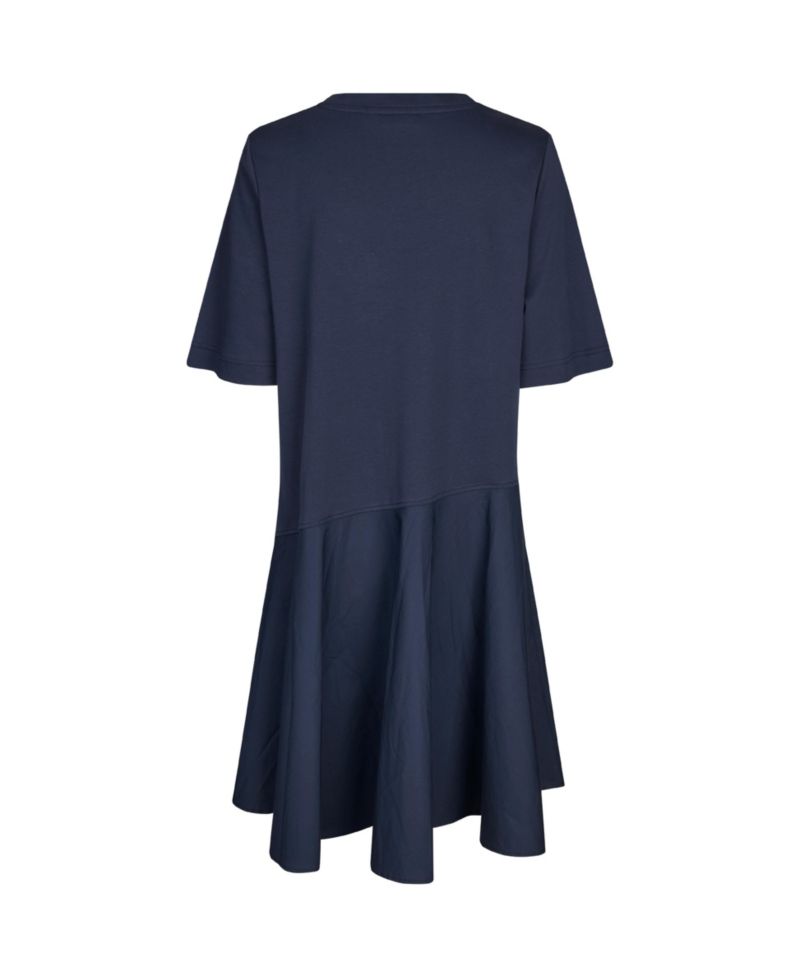 Women's Asymmetric Detail A-Line Short-Sleeve Dress