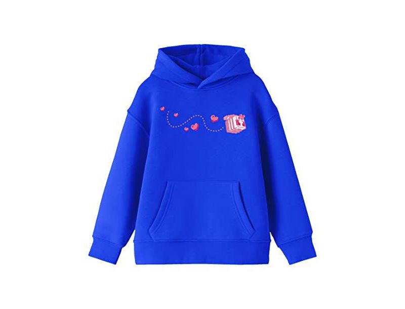 Block Butterfly Flying Youth Royal Blue Graphic Hoodie-XS