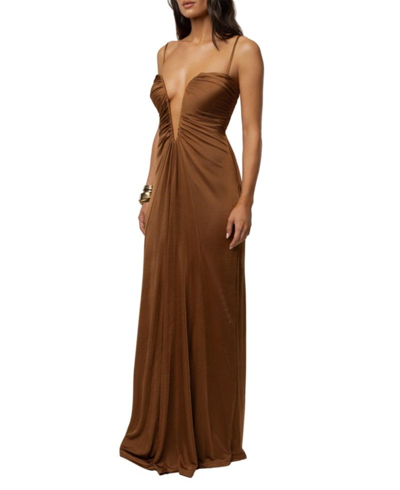 Women's Auric Deep Plunge Maxi Dress