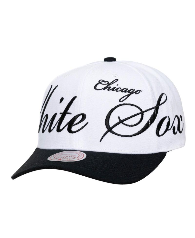 Men's and Women's White/Black Chicago White Sox XL Script Pro Crown Adjustable Hat