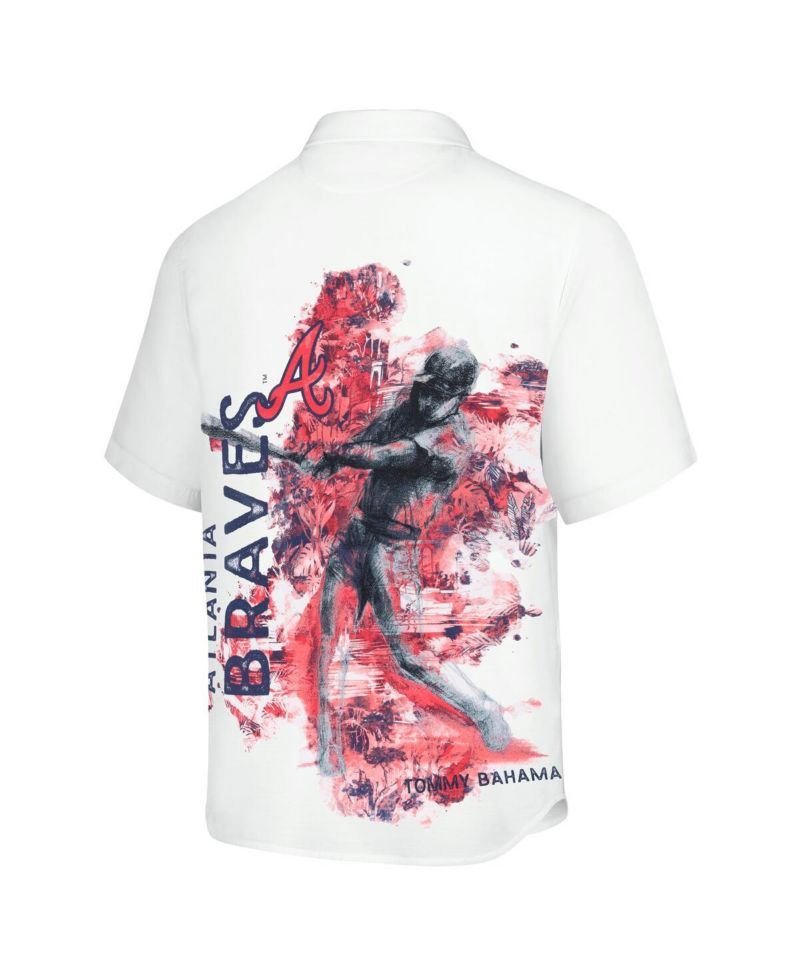 Men's White Atlanta Braves Veracruz Ace Islanders Button-Up Shirt