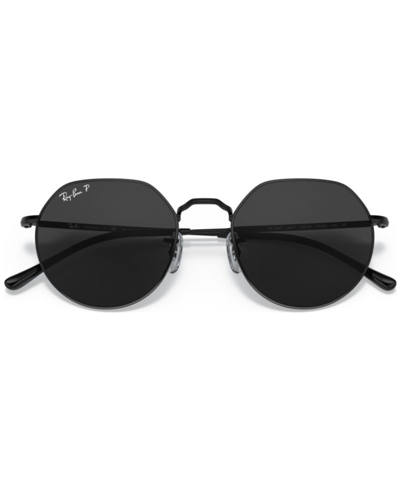 Unisex Polarized Geometric Metal Sunglasses, RB3565 JACK