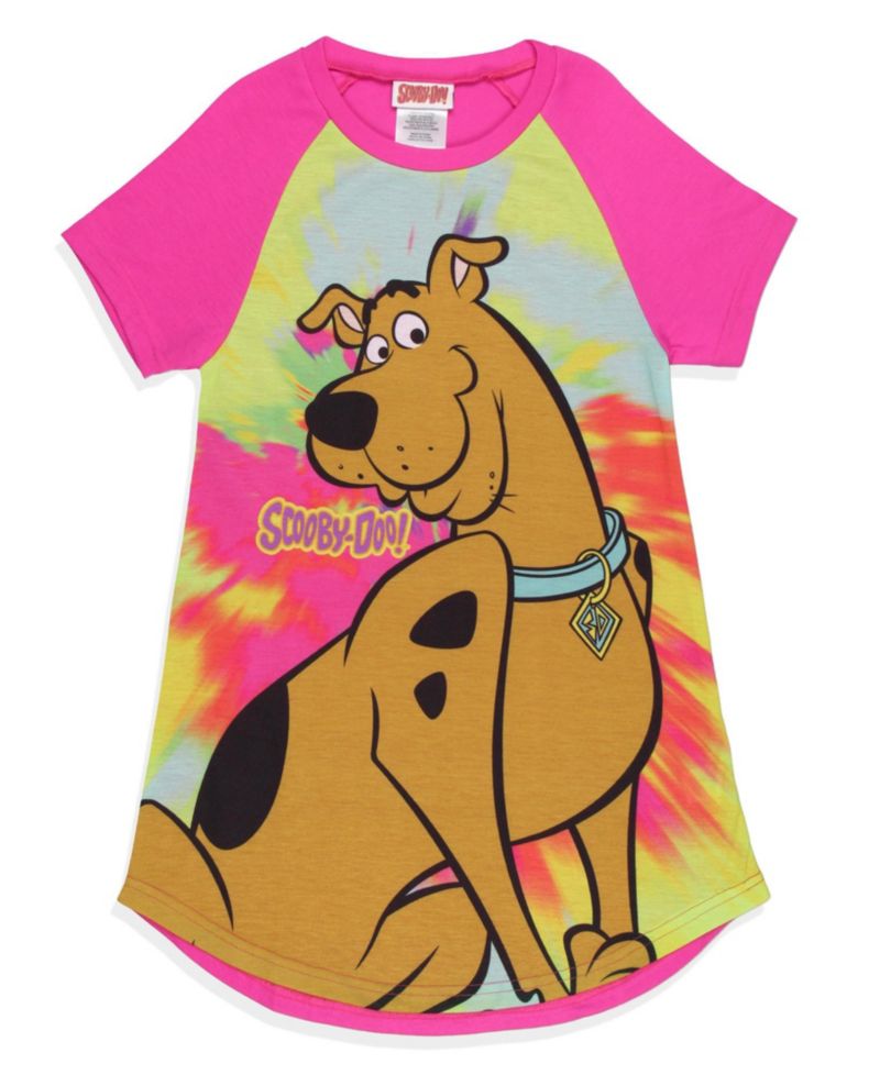 Girls' Nightgown Tie-Dye Classic Character Kids Short-Sleeve Raglan Pajama