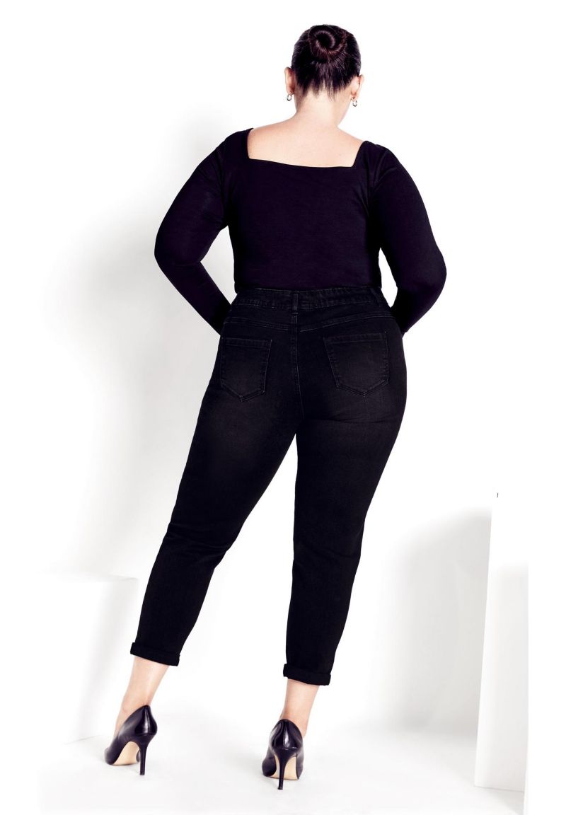 Women's Plus Size Tall Denim Girlfriend Stretch Jean