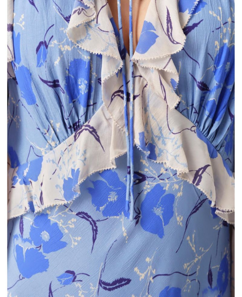 Women's Naomi Floral Long-Sleeve Midi Dress