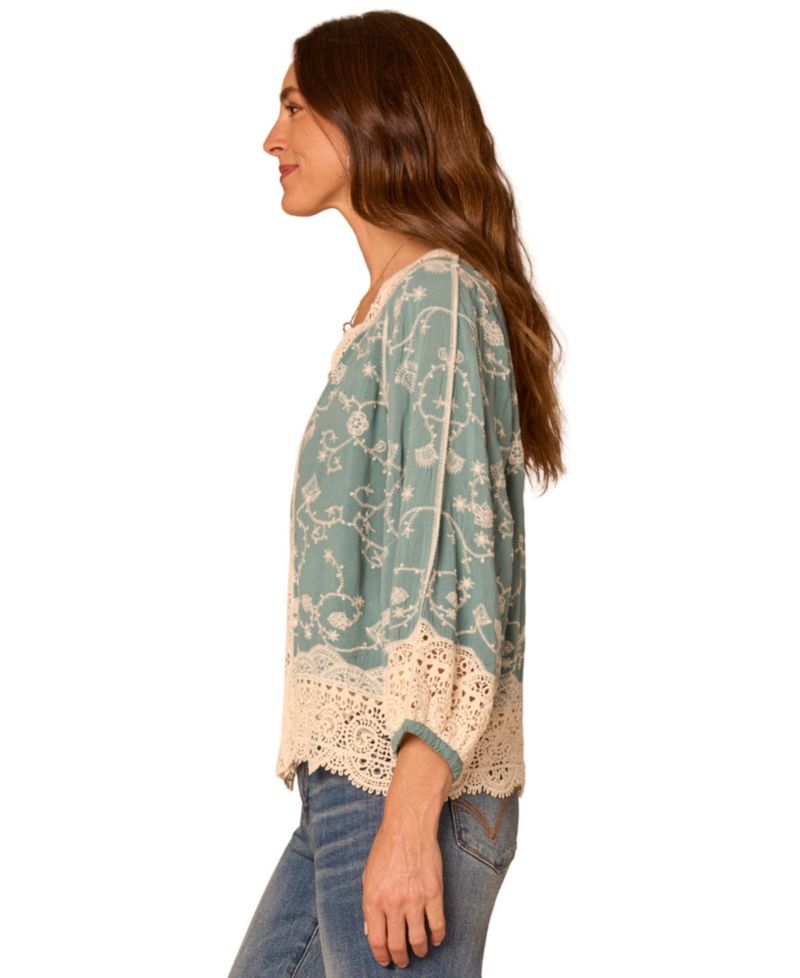 Petite Crochet Framing Cropped Open-Front Jacket
