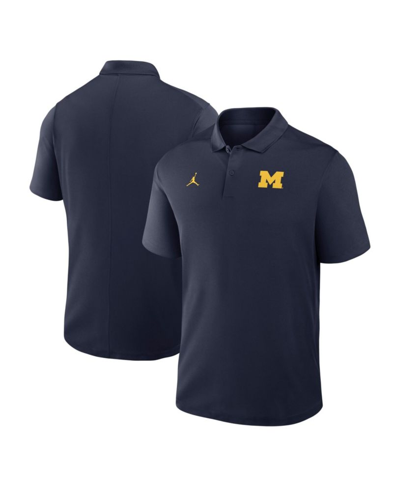 Men's Navy Michigan Wolverines Dri-FIT Victory Polo Shirt