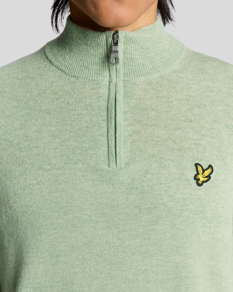Men's Lambswool Blend Quarter Zip Sweater