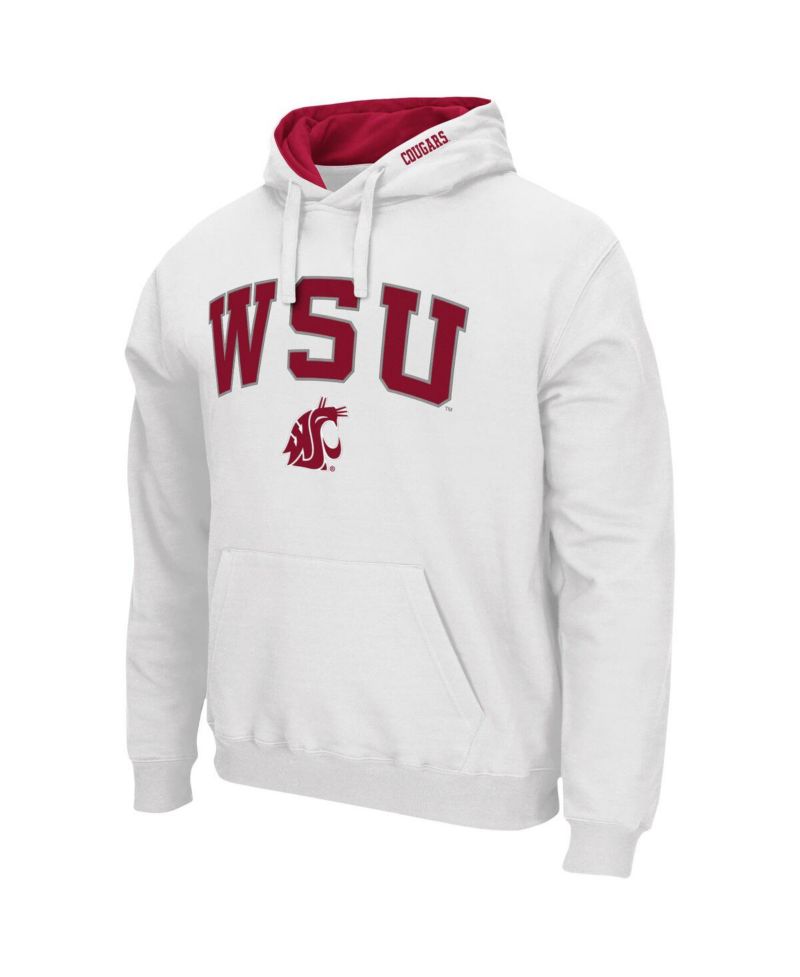 Men's Washington State Cougars Arch & Team Logo 3.0 Pullover Hoodie