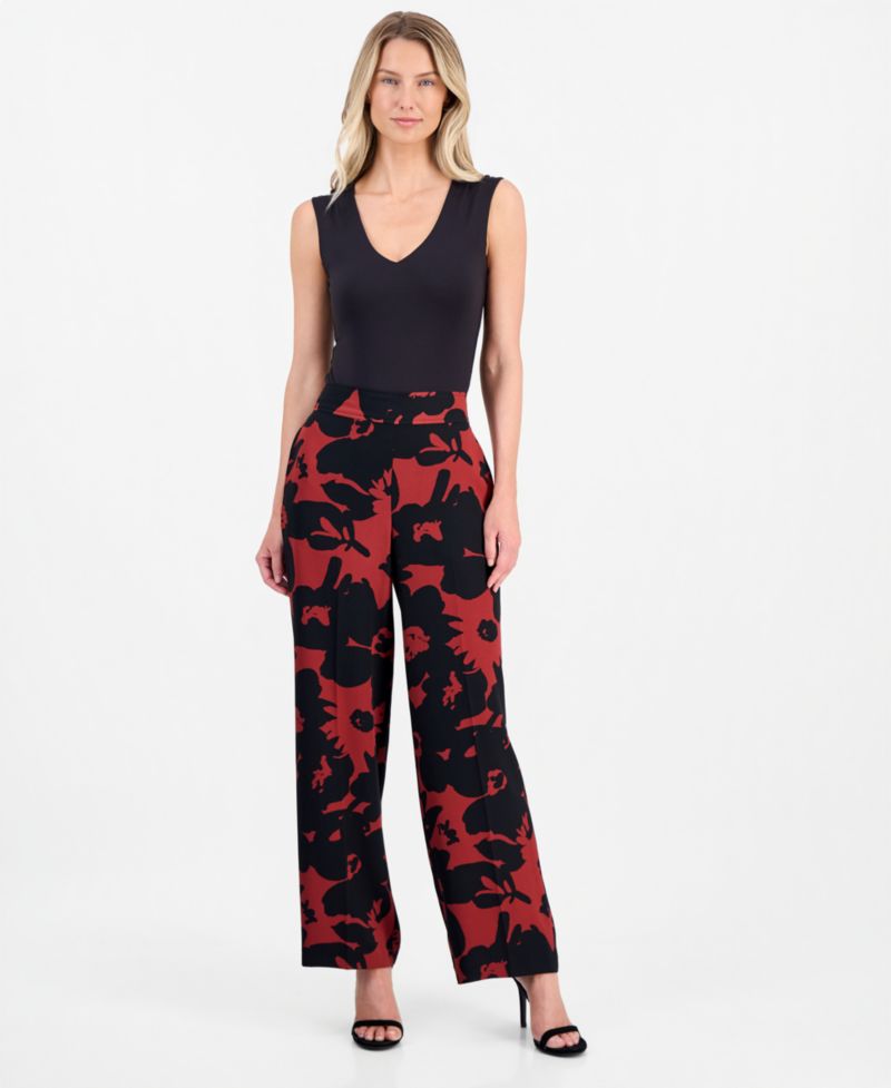 Women's Printed High Rise Pull-On Pants