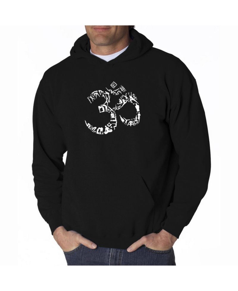 Men's Word Art Hooded Sweatshirt - Om Symbol