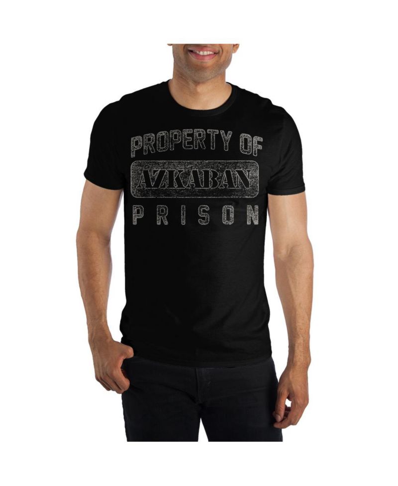 Big & Tall Property of Azkaban Prison Black T-Shirt-4XL